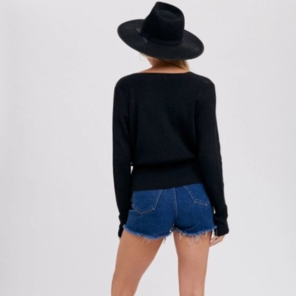 CLEAR OUT!!!! Surplice Wrap Pullover Sweater - Picture 11 of 13